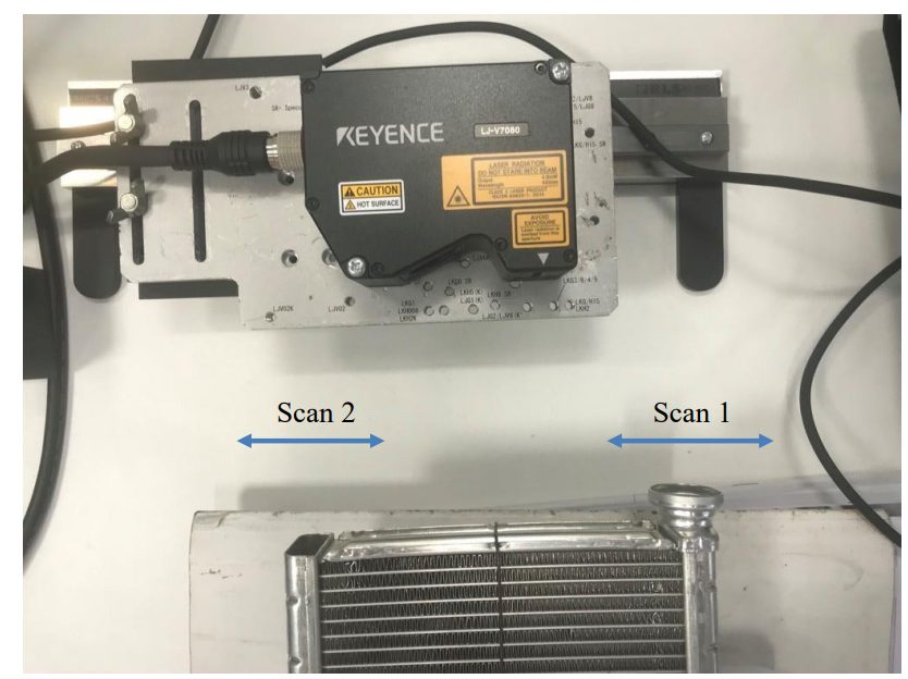 Machine-vision sensor at the inspection station